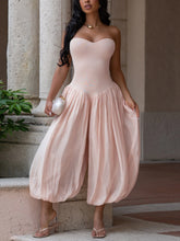 Load image into Gallery viewer, Blush Elegance Strapless Romper