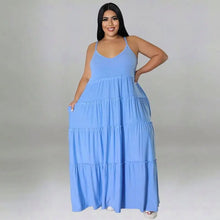 Load image into Gallery viewer, Summer Maxi Sundress- Lt Blue