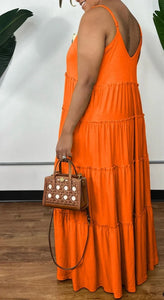 Summer Maxi Sundress-Orange