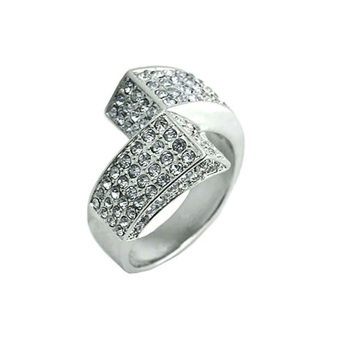 Silver Clear Stone Ring
