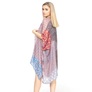 Pink Mixed Pattern Kimono