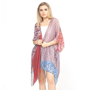 Pink Mixed Pattern Kimono