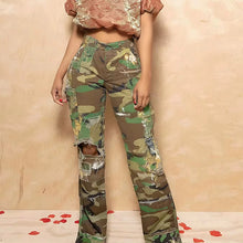 Load image into Gallery viewer, **ARRIVING SOON**     The Combat Chic Camo Jeans