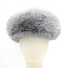 Load image into Gallery viewer, Faux Fur Beret- Gray