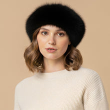 Load image into Gallery viewer, Faux Fur Beret- Black