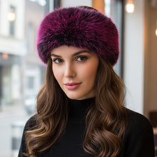 Load image into Gallery viewer, Faux Fur Headband -Plum