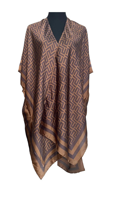 Kimono - Brown Satin