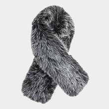 Load image into Gallery viewer, Faux Fur Scarf- Gray