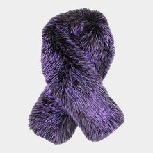 Load image into Gallery viewer, Faux Fur Scarf- Purple