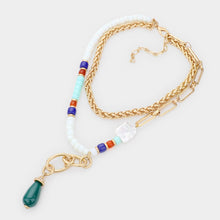 Load image into Gallery viewer, Teardrop Double Beaded Layered Necklace