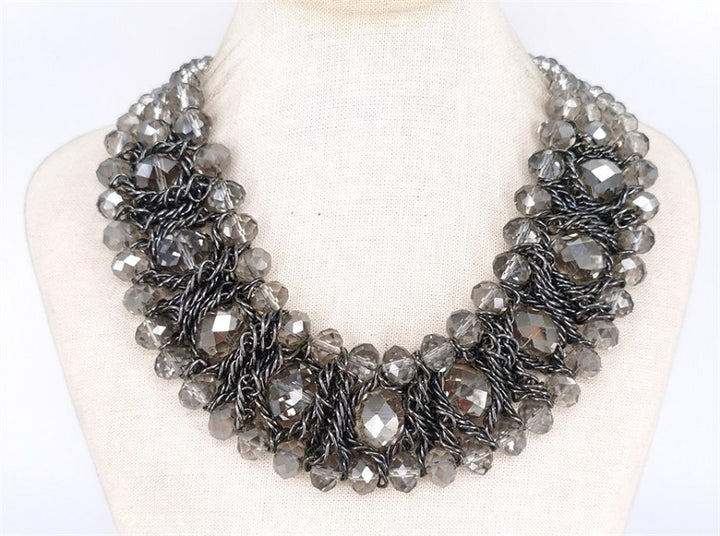 Hematite Black Diamond Necklace Set