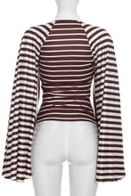 Load image into Gallery viewer, The Cape Cod Stripe Top - Brown