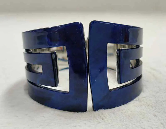 Silver Blue Bangle