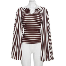 Load image into Gallery viewer, The Cape Cod Stripe Top - Brown