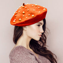 Load image into Gallery viewer, Pearl Embellished Beret-03