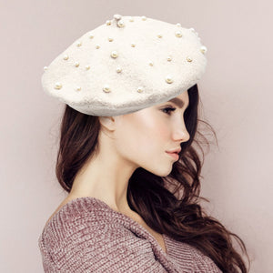 Pearl Embellished Beret-02