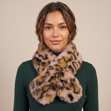 Load image into Gallery viewer, Wild Elegance Plush Neck Scarf -  Pink and Leopard