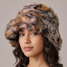 Load image into Gallery viewer, Wild Luxe Plush Hat -  Lt Pink and Leopard