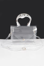 Load image into Gallery viewer, Transparent Ccb Handle Flap Clutch