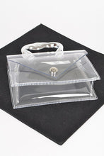 Load image into Gallery viewer, Transparent Ccb Handle Flap Clutch