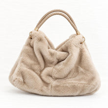 Load image into Gallery viewer, Winter Luxe Plush Handbag - Beige