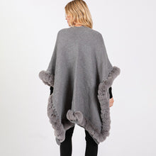 Load image into Gallery viewer, Fire Side Knit Cape - Gray