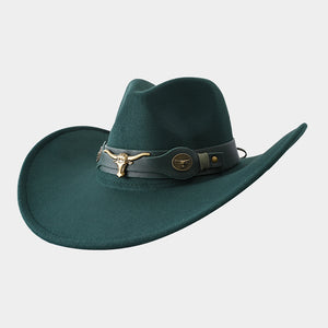 Cowboy Fedora Panama Hat -Green