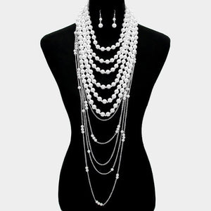 Draped Pearl Necklace