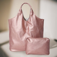 Load image into Gallery viewer, Reversible Tote - Metallic Rose Gold