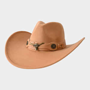 Cowboy Fedora Panama Hat - Khaki