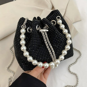 Mini Pearl Handle Bucket Bag