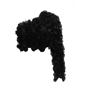 One Shoulder Ruffle Top - Black