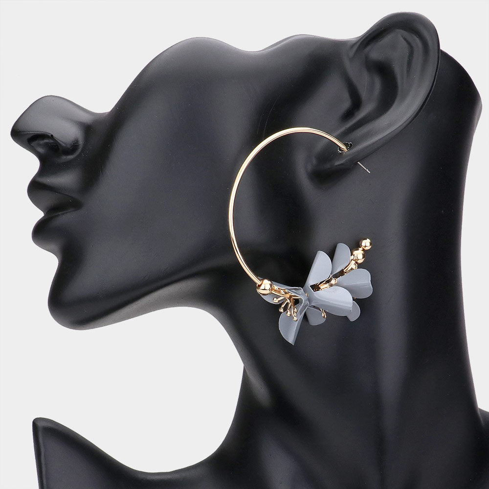 Metal Flower Hoop