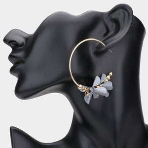 Metal Flower Hoop