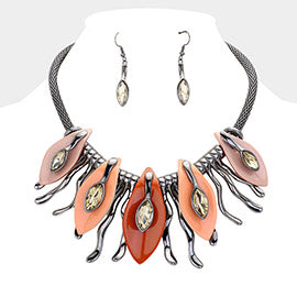 Acrylic Necklace Set - Orange