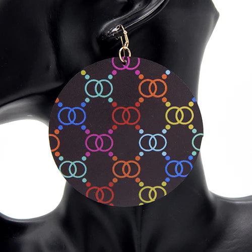 Multi color Round Earrings-02