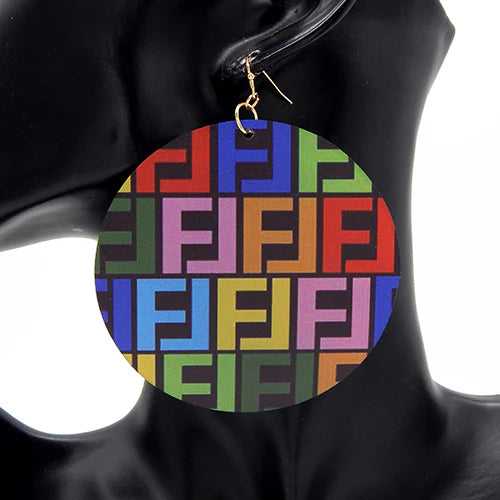 Multi color Round Earrings-01
