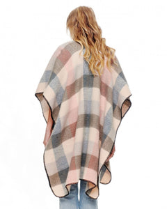 Gingham Multi Color Ruana