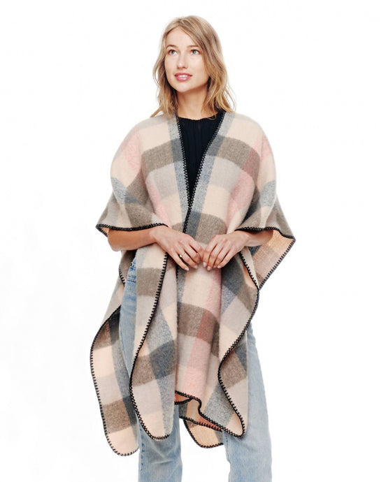 Gingham Multi Color Ruana