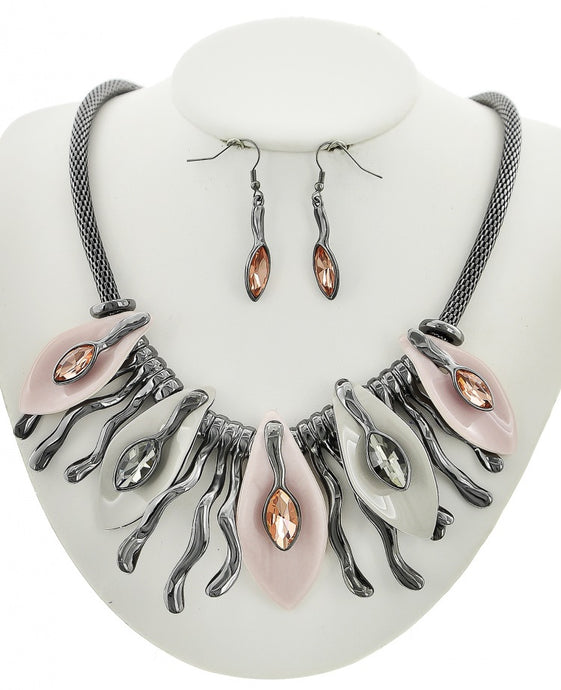 Acrylic Necklace Set - Pink