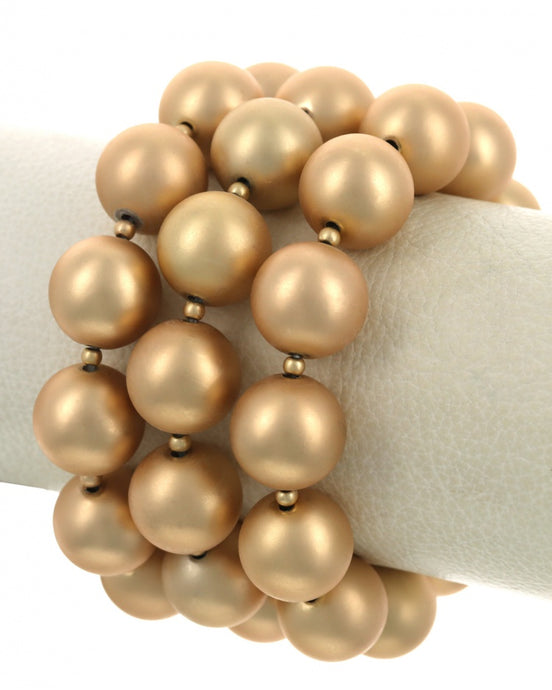 3 Pcs Beaded Pearl Bracelet