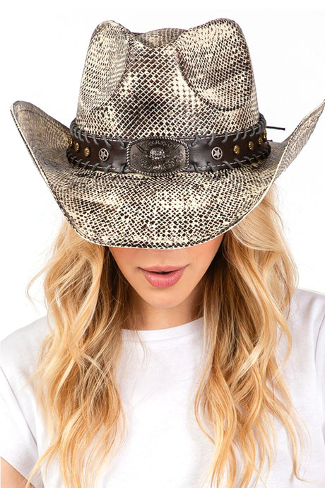 Distressed Cowboy Hat -Black