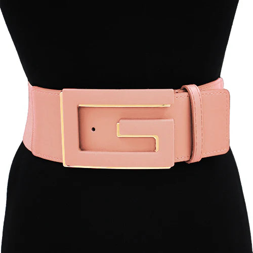 Light Pink and Gold Stretch Belt