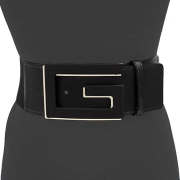 Black and Silver Stretch Belt