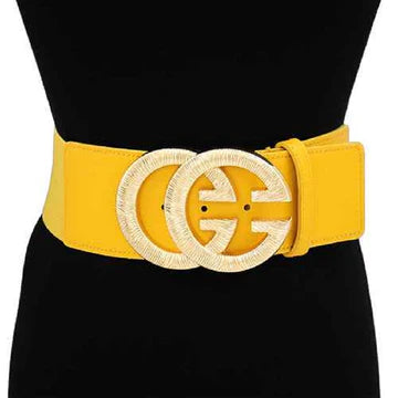 Mustard Yellow Stretch Belt