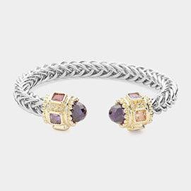 Textured Metal Cuff Bracelet