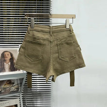 Load image into Gallery viewer, Cargo Girl Shorts- Army Green
