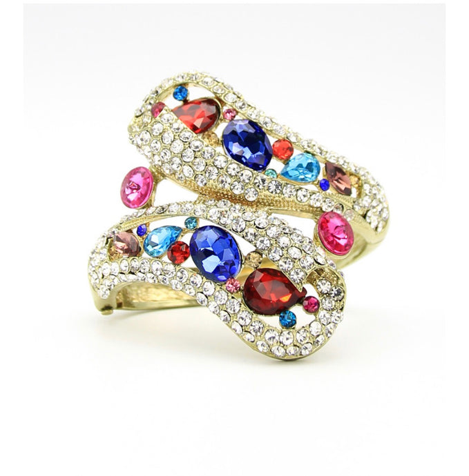Rhinestone Hinge Bracelet (Multi)