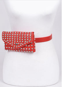 Waist Bag Belt Fanny Pack - Red