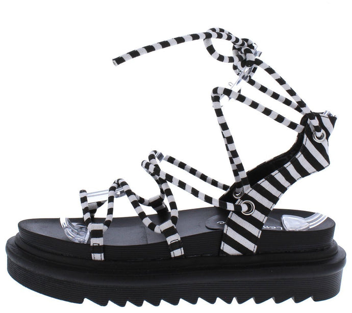 Kamie- Black-white Stripe